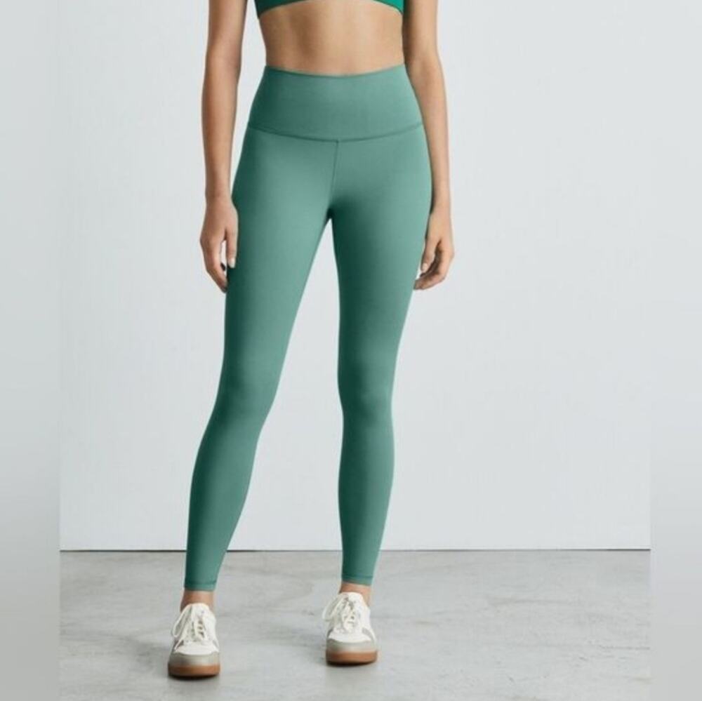 Everlane Perform High Waisted Ankle Leggings Teal Blue Green Plus Size XXL NWT
